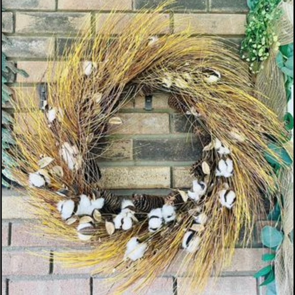 Cotton & Needles Fall Wreath - Picture 9 of 10
